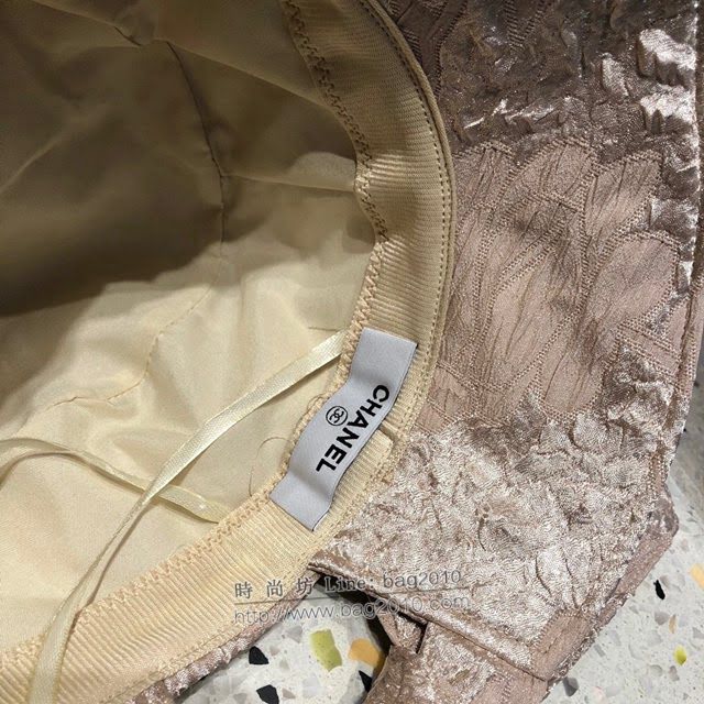 Chanel新品女士帽子 香奈兒2021新款刺繡簡約風漁夫帽遮陽帽  mm1568